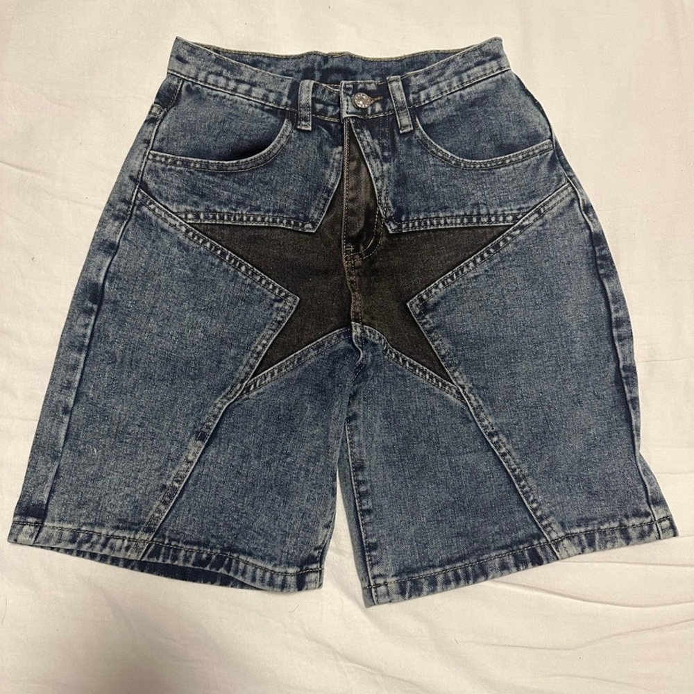 Y2K Star Jean Shorts